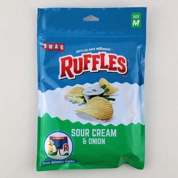 Ruffles Boxers Men's Snack Aisle Sour Cream & Onion In Bag Sz Med  (31-33) - Picture 1 of 7